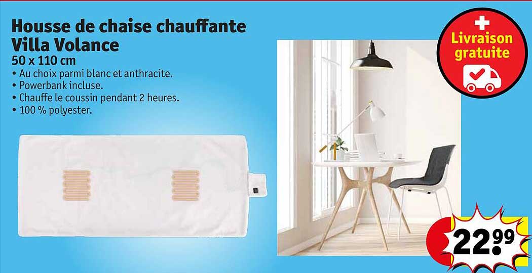 housse de chaise chauffante villa volance