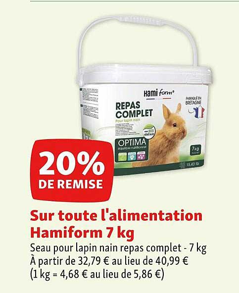 l'alimentation hamiform 7 kg