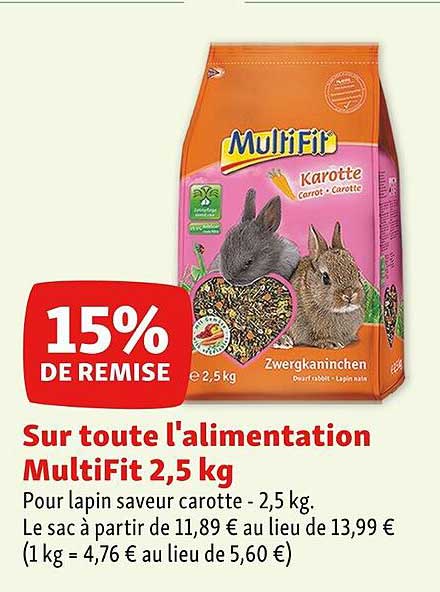 l'alimentation multiFit 2,5 kg