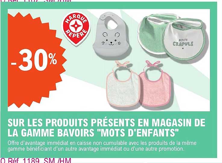 la gamme bavoirs "mots d'enfants"