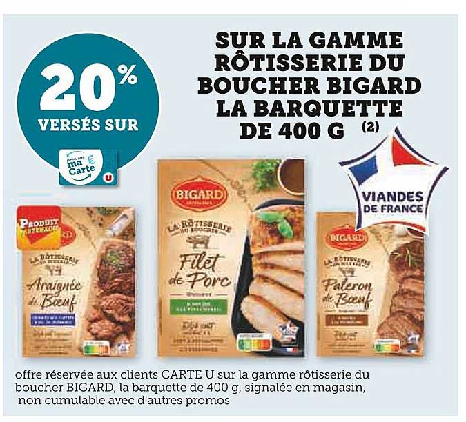 la gamme rôtisserie du boucher gibard la barquette de 400 g