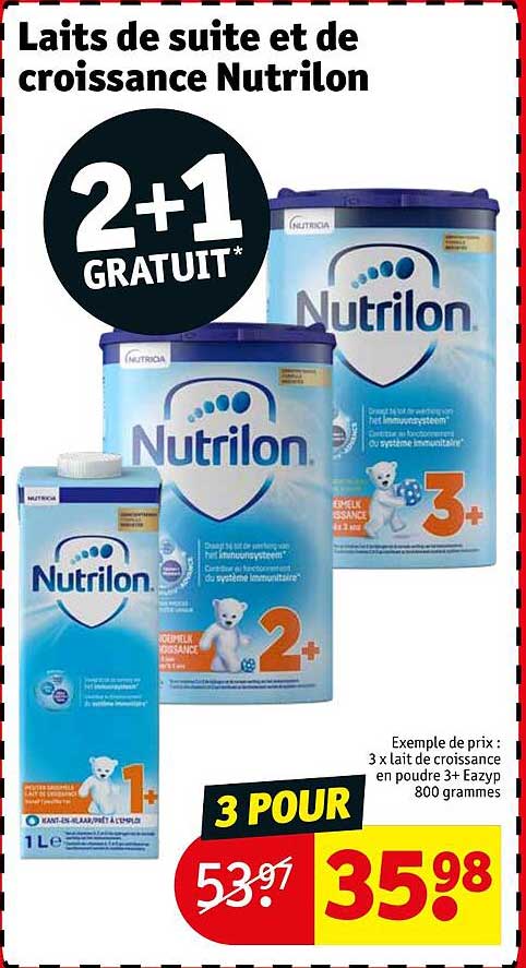 laits de suite et de croissance nutrilon