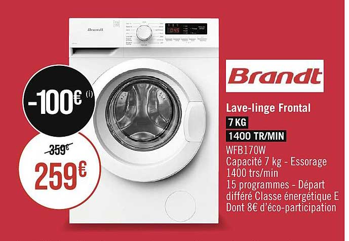 lave-linge frontal brandt