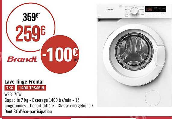 lave-linge frontal brandt