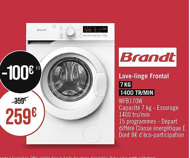 lave-linge frontal brandt
