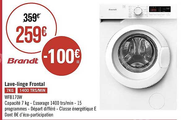 lave-linge frontal brandt