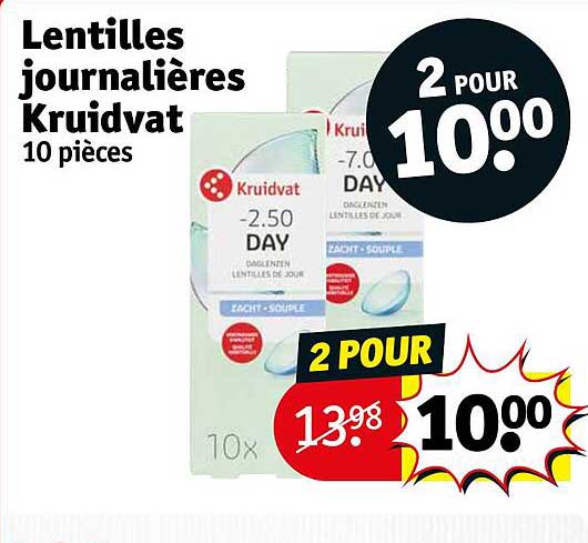 lentilles journalières kruidvat