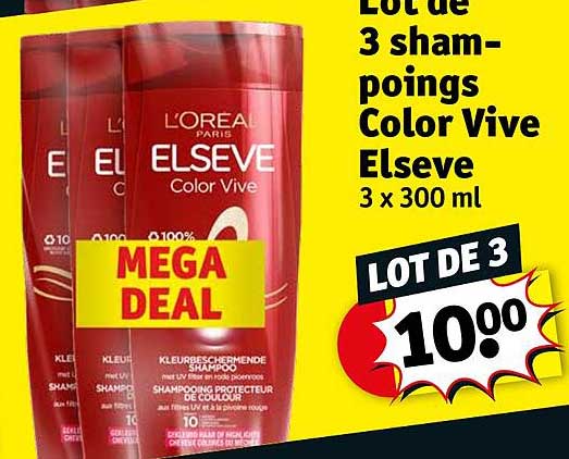 lot de 3 shampoings color vive elseve