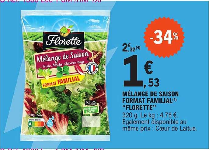 mélange de saison format familial "florette"