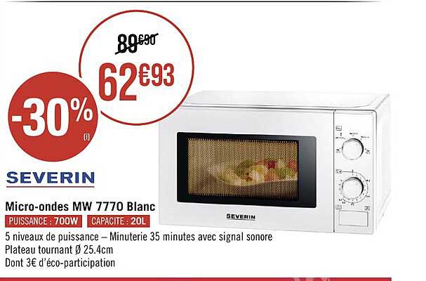 micro-ondes mw 7770 blanc severin