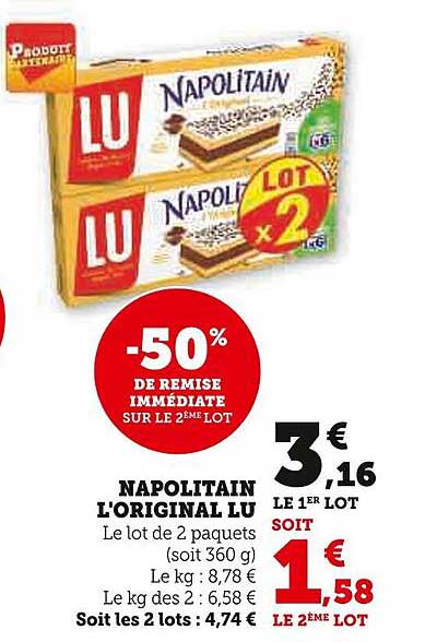 Napolitain L'original Lu