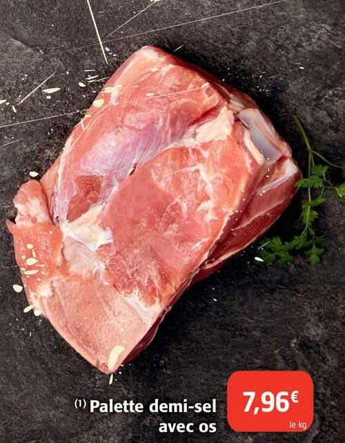 palette demi-sel avec os