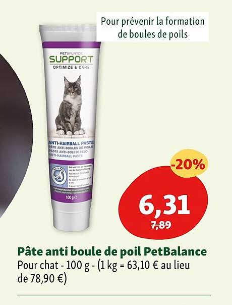 pâte anti boule de poil petbalance