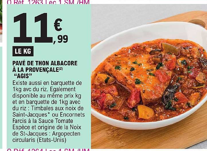 Pavé De Thon Albacore à La Provençale "agis"