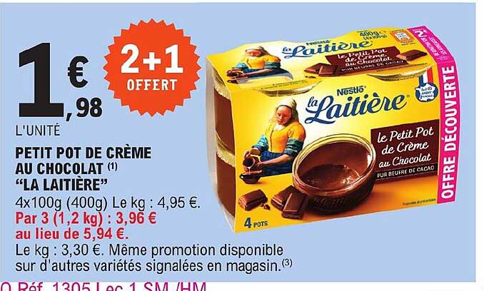 Petit Pot De Crème Au Chocolat "la Laitière"