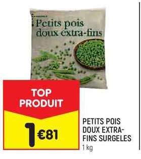 petits pois doux extra-fins surgelés