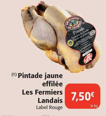 pintade jaune effilée les fermiers landais