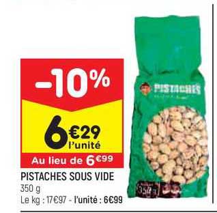 pistaches sous vide