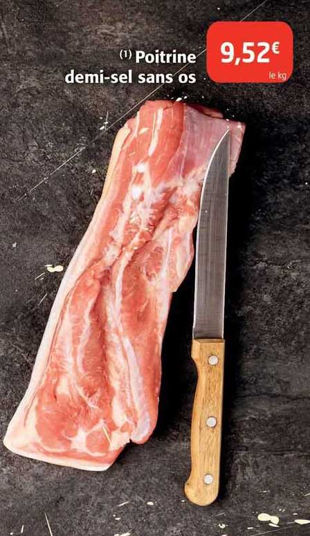 poitrine demi-sel sans os