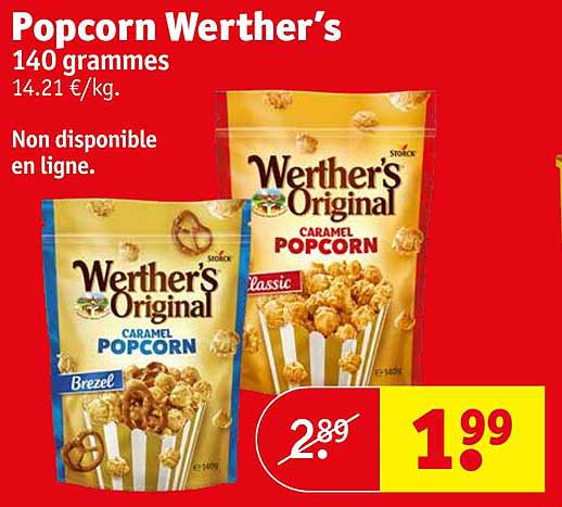 popcorn werther's 140 grammes