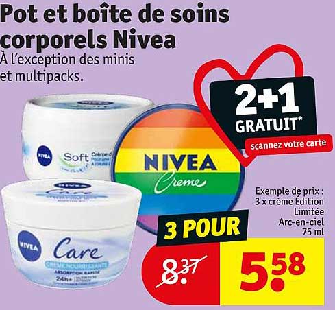 pot et boîte de soins corporels nivea