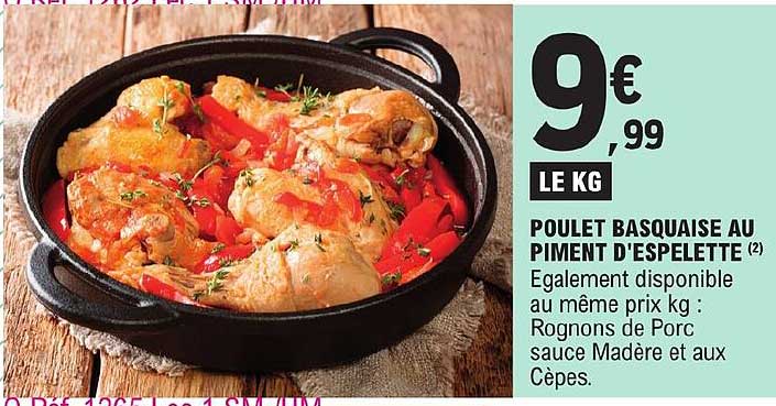 poulet basquaise au piment d'espelette