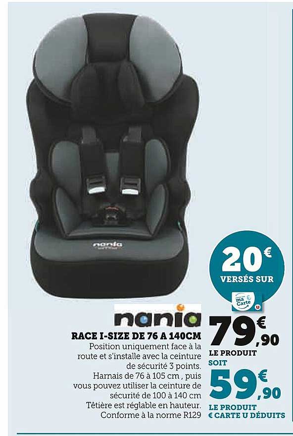 race i-size de 76 à 140 cm nania