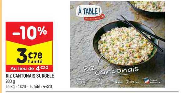 riz cantonais surgelé