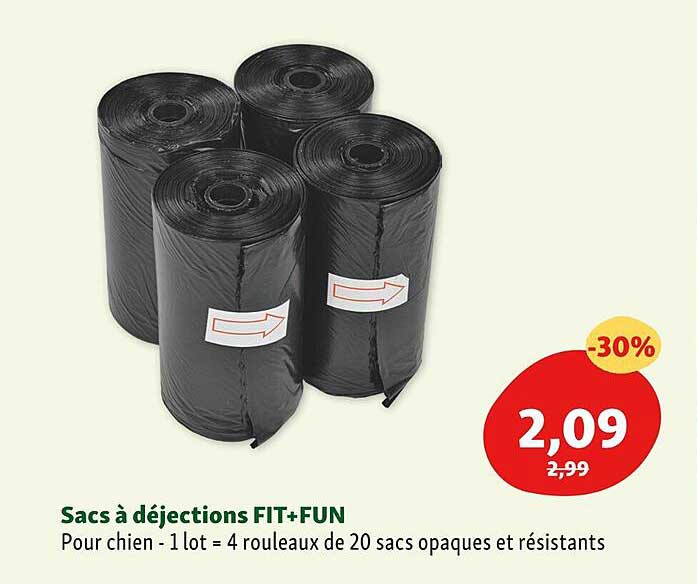 sacs à déjections fit+fun