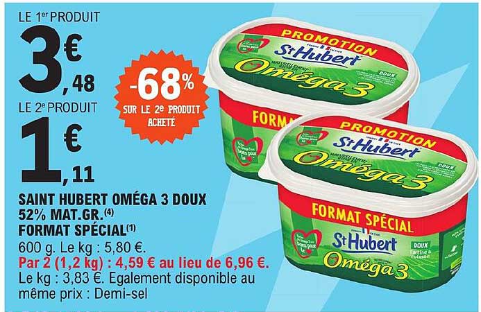 saint hubert oméga 3 doux 52% mat. gr. format spécial