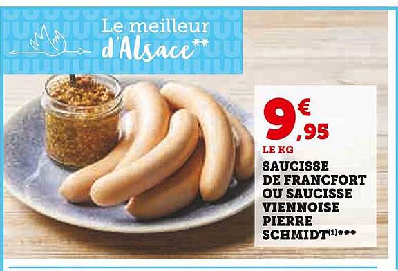 saucisse de francfort ou saucisse viennoise pierre schmidt