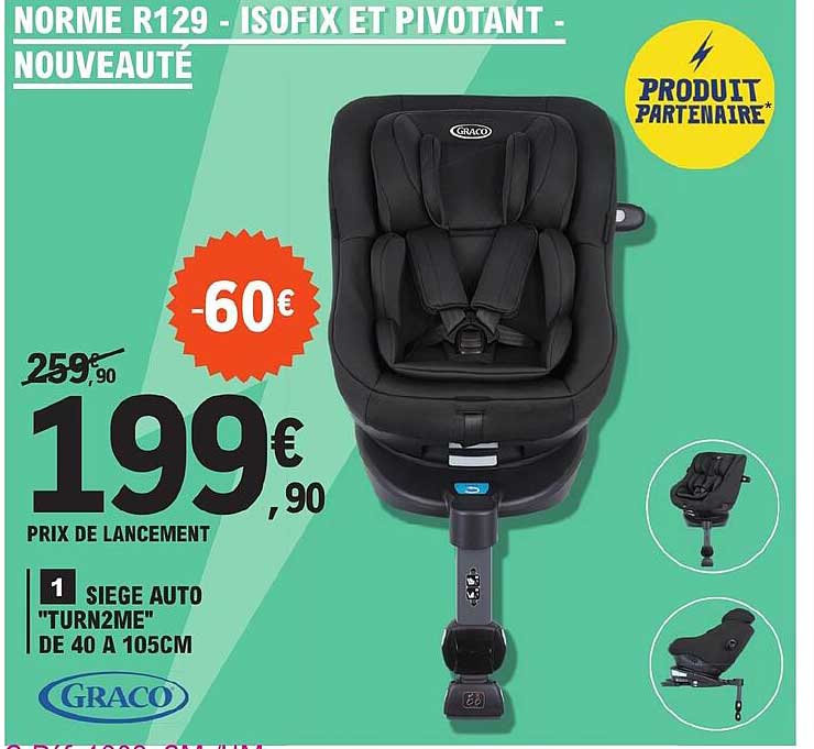 siège auto "turn2me" de 40 à 105 cm graco