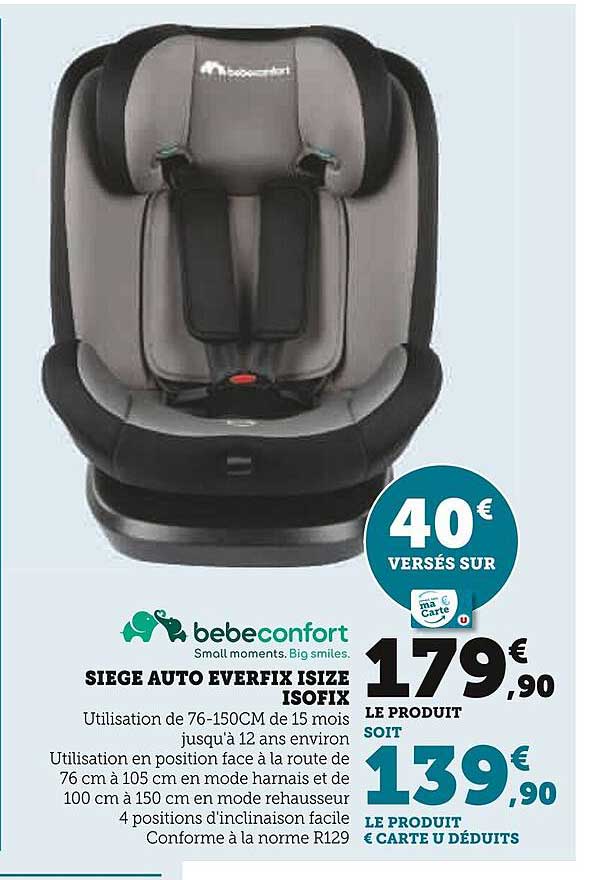 Siège Auto Everfix Isize Isofix Bebeconfort