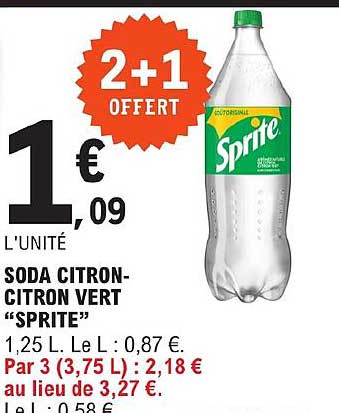 soda citron-citron vert "sprite"