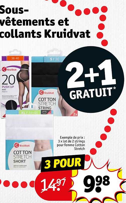 sous-vêtements et collants kruidvat