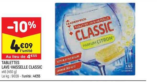 tablettes lave-vaisselle classic