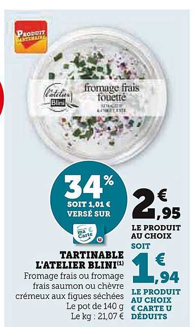 tartinable l'atelier blini