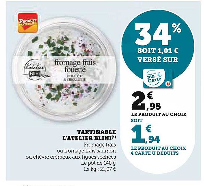 tartinable l'atelier blini