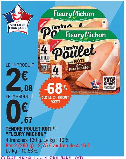 tendre poulet rôti "fleury michon"