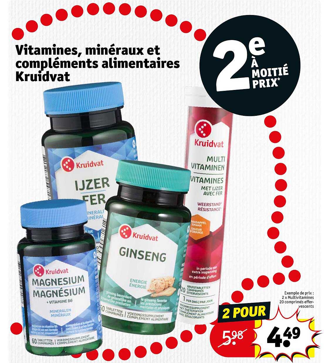 vitamines, minéraux et compléments alimentaires kruidvat