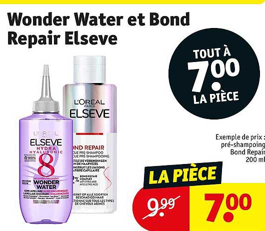 wonder water et bond repair elseve