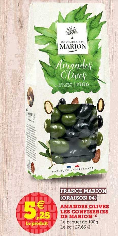 amandes olives les confiseries de marion