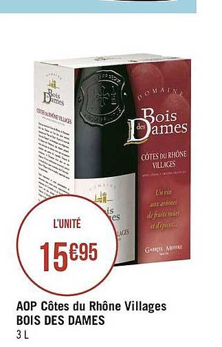 aop côtes du rhône villages bois des dames