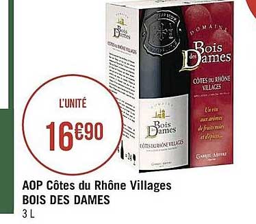 aop côtes du rhône villages bois des dames