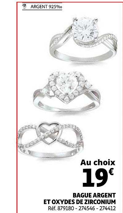 bague argent et oxydes de zirconium