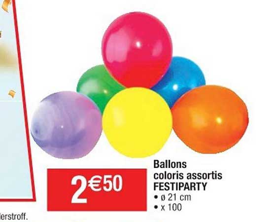 ballons coloris assortis festiparty