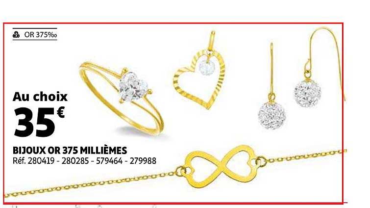 bijoux or 375 millièmes