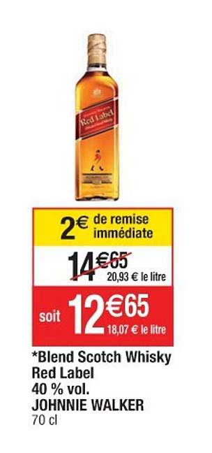 blend  scotch whisky red label 40% vol. johnnie walker