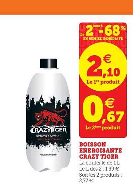 boisson énergisante crazy tiger