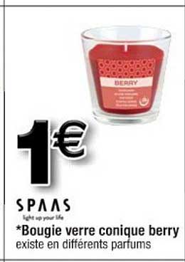 bougie verre conique berry spaas